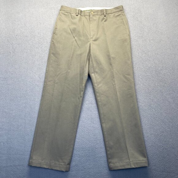 Orvis Mens Size 34 ,100% Cotton Pants ,Flat Front - Picture 10 of 10